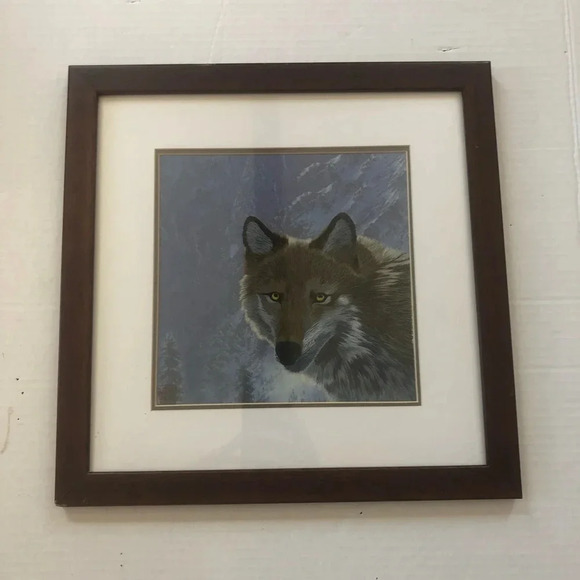 Vtg Silk Wolf Artwork - Picture 1 of 10